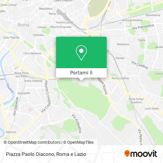 Mappa Piazza Paolo Diacono