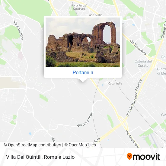 Mappa Villa Dei Quintili