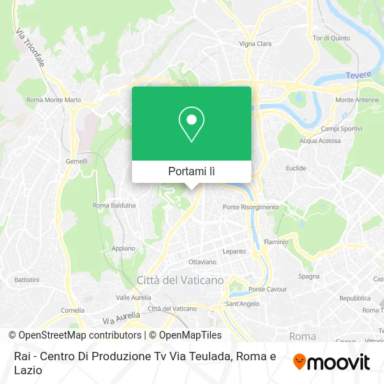 Mappa Rai - Centro Di Produzione Tv Via Teulada