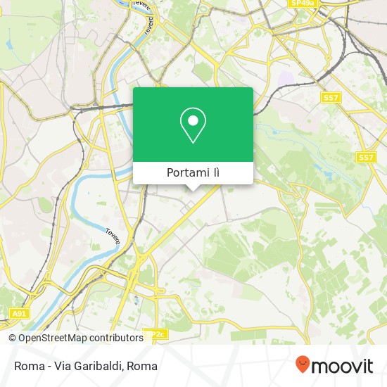 Mappa Roma - Via Garibaldi