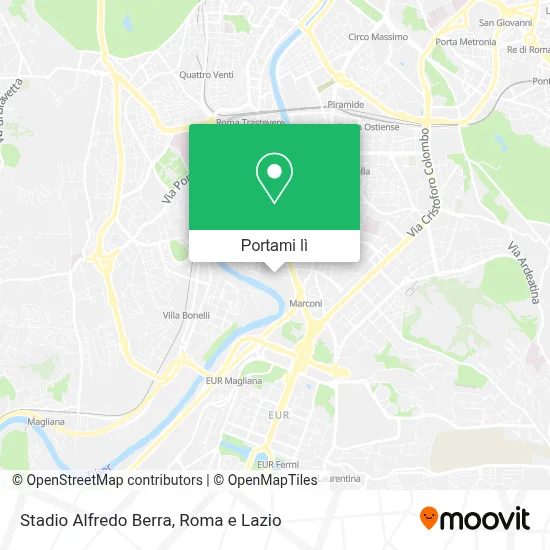 Mappa Stadio Alfredo Berra