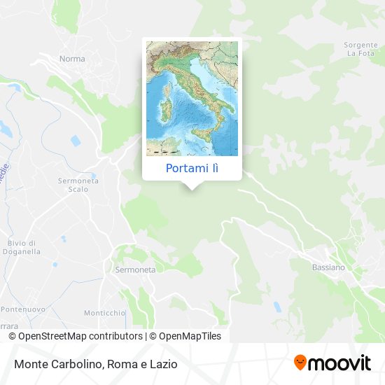Mappa Monte Carbolino