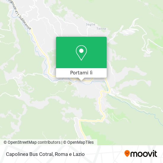 Mappa Capolinea Bus Cotral