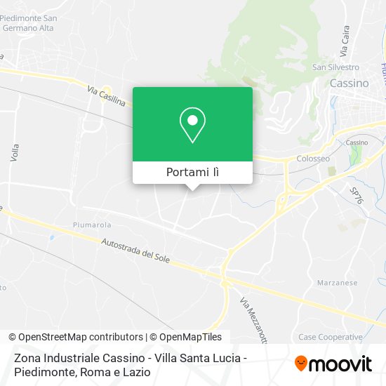 Mappa Zona Industriale Cassino - Villa Santa Lucia - Piedimonte