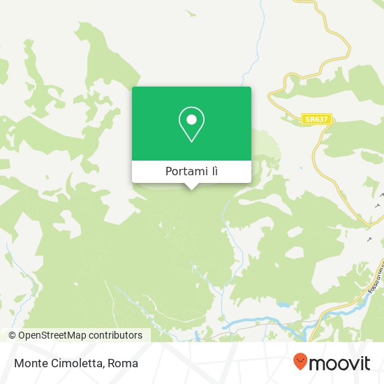 Mappa Monte Cimoletta