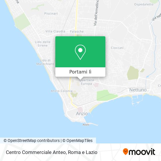 Mappa Centro Commerciale Anteo
