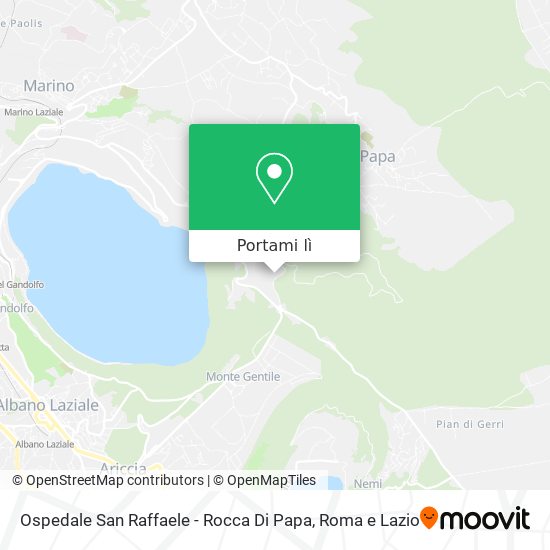 Mappa Ospedale San Raffaele - Rocca Di Papa