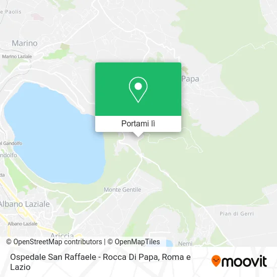 Mappa Ospedale San Raffaele - Rocca Di Papa