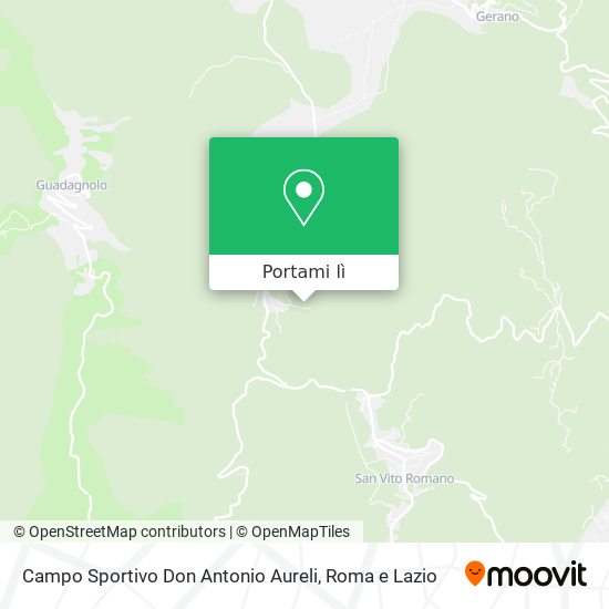 Mappa Campo Sportivo Don Antonio Aureli
