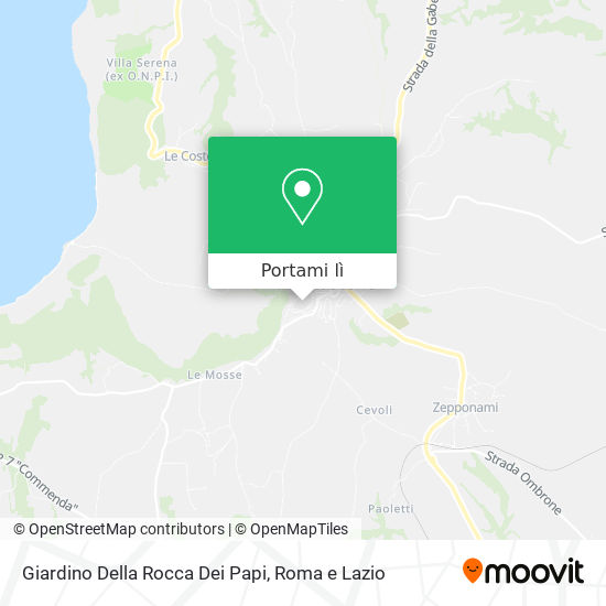 Mappa Giardino Della Rocca Dei Papi