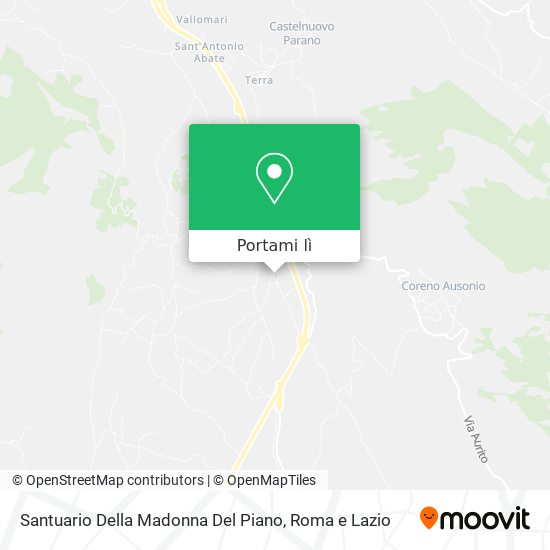 Mappa Santuario Della Madonna Del Piano