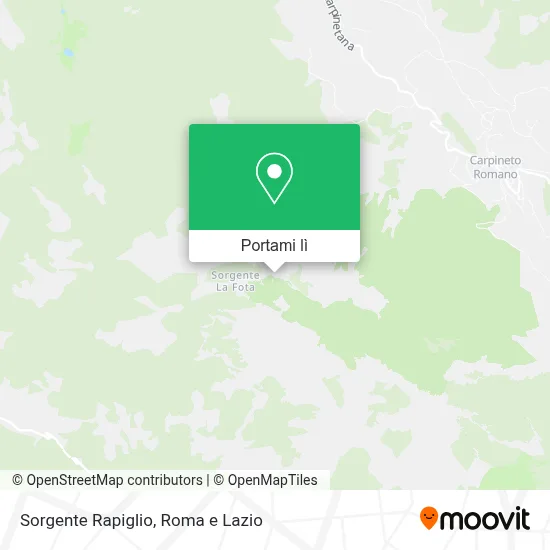 Mappa Sorgente Rapiglio
