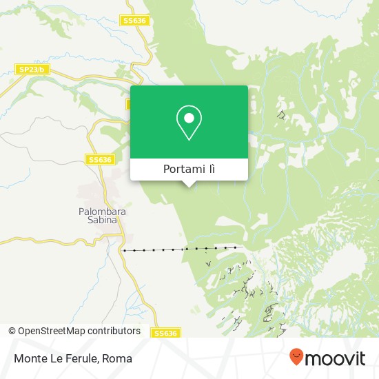 Mappa Monte Le Ferule