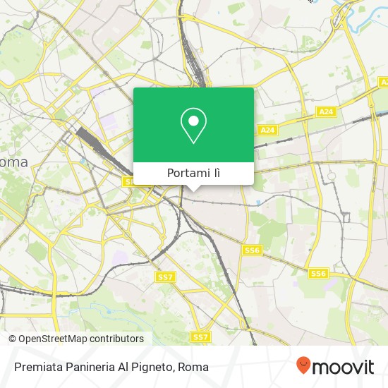 Mappa Premiata Panineria Al Pigneto