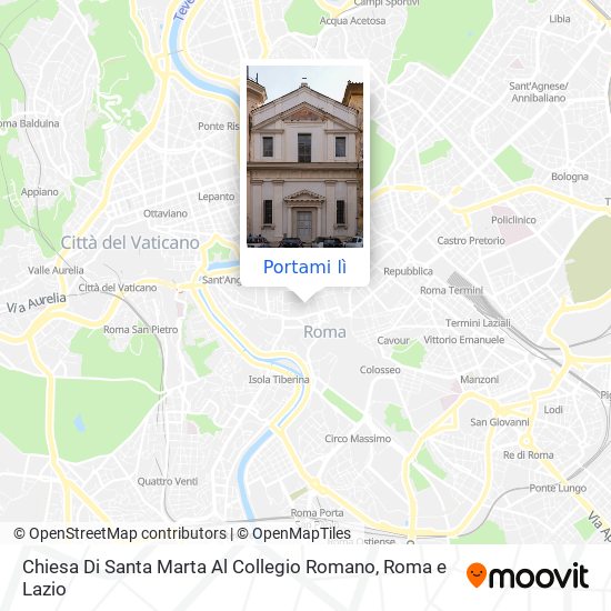 Mappa Chiesa Di Santa Marta Al Collegio Romano