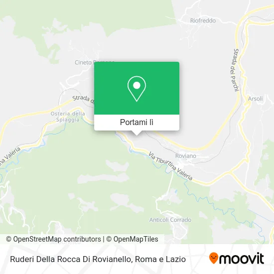 Mappa Ruderi Della Rocca Di Rovianello