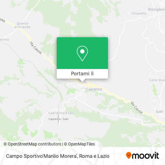 Mappa Campo Sportivo'Manlio Morera'