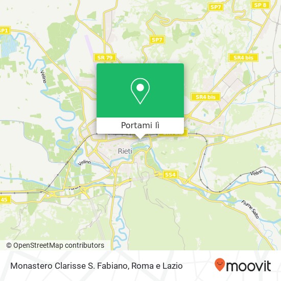 Mappa Monastero Clarisse S. Fabiano