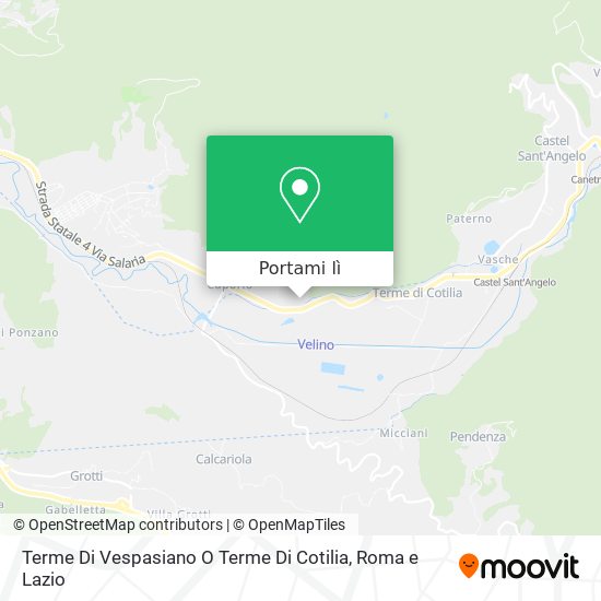 Mappa Terme Di Vespasiano O Terme Di Cotilia