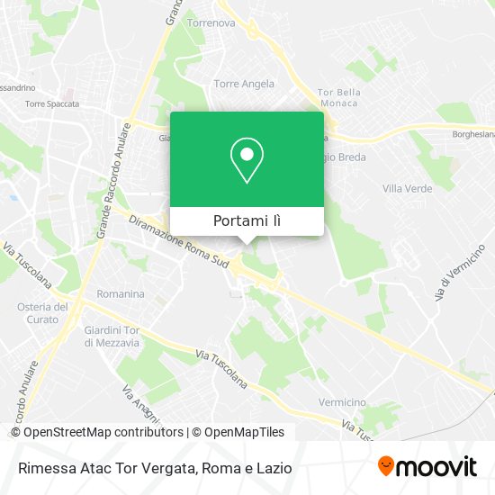 Mappa Rimessa Atac Tor Vergata