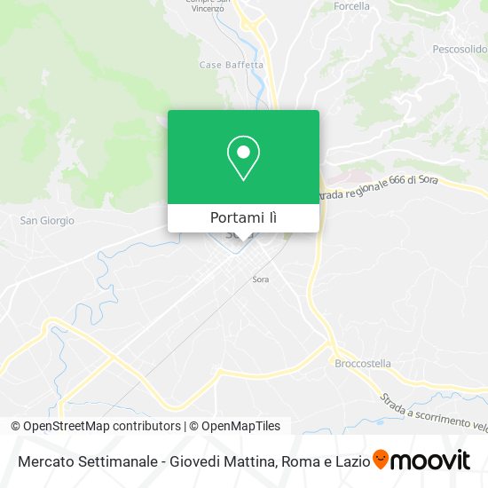 Mappa Mercato Settimanale - Giovedi Mattina