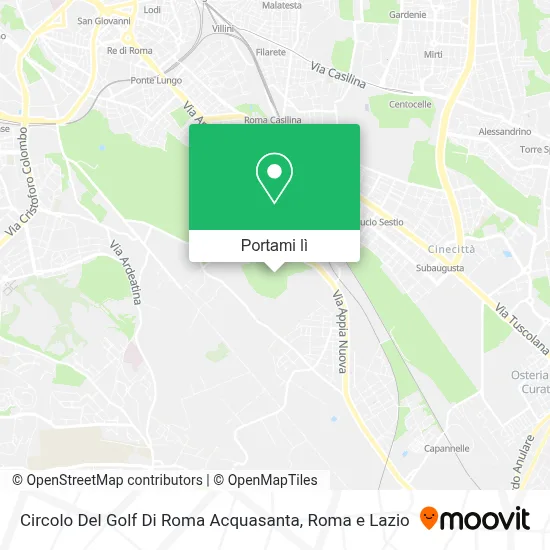 Mappa Circolo Del Golf Di Roma Acquasanta