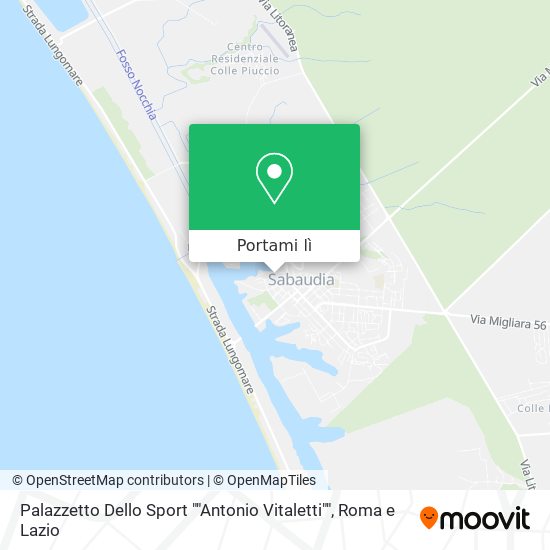 Mappa Palazzetto Dello Sport ""Antonio Vitaletti""