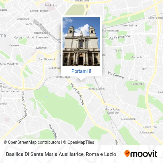 Mappa Basilica Di Santa Maria Ausiliatrice