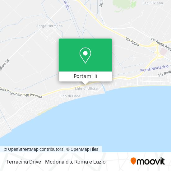 Mappa Terracina Drive - Mcdonald's