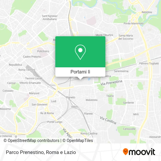 Mappa Parco Prenestino