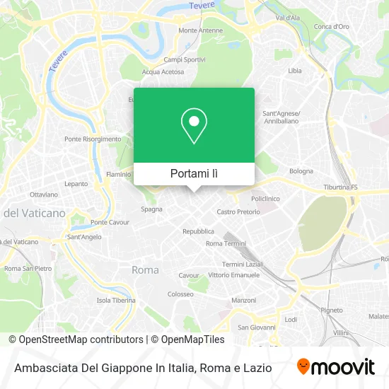Mappa Ambasciata Del Giappone In Italia