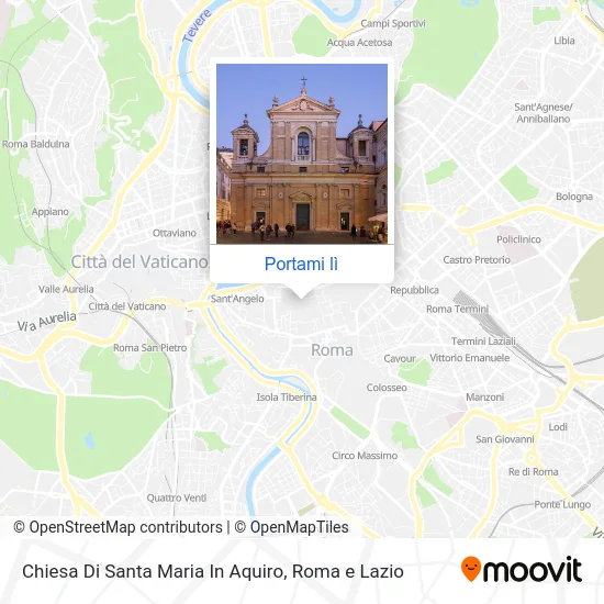 Mappa Chiesa Di Santa Maria In Aquiro