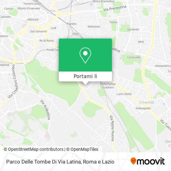 Mappa Parco Delle Tombe Di Via Latina