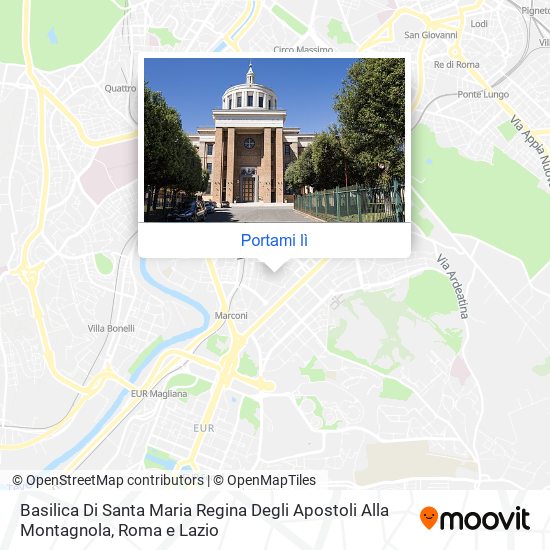 Mappa Basilica Di Santa Maria Regina Degli Apostoli Alla Montagnola