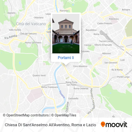 Mappa Chiesa Di Sant'Anselmo All'Aventino