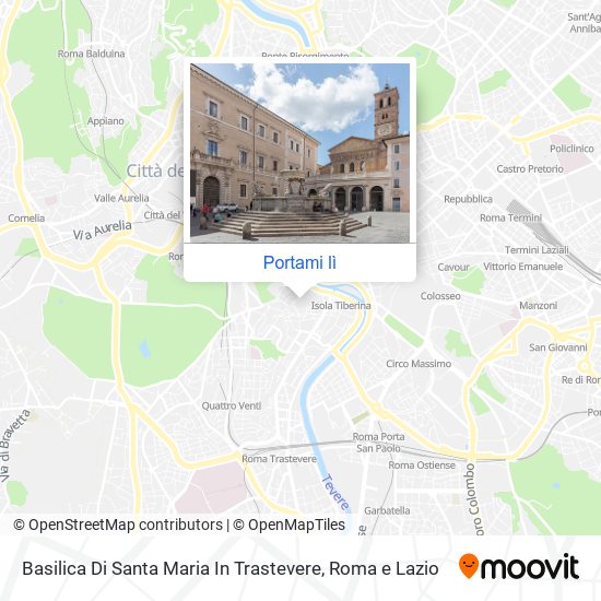 Mappa Basilica Di Santa Maria In Trastevere