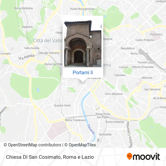 Mappa Chiesa Di San Cosimato