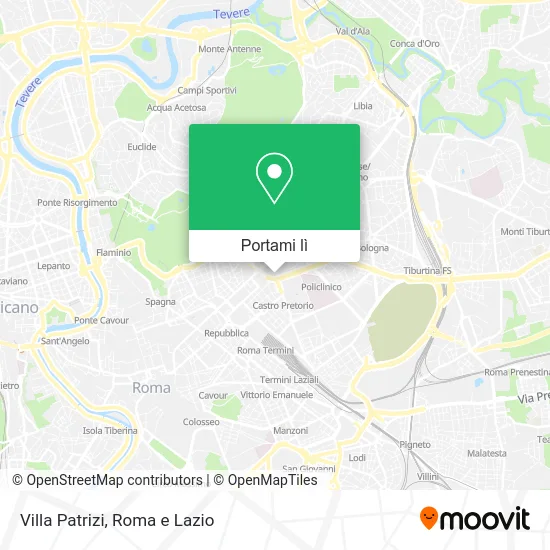 Mappa Villa Patrizi