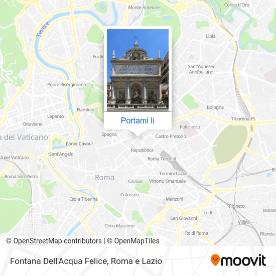 Mappa Fontana Dell'Acqua Felice