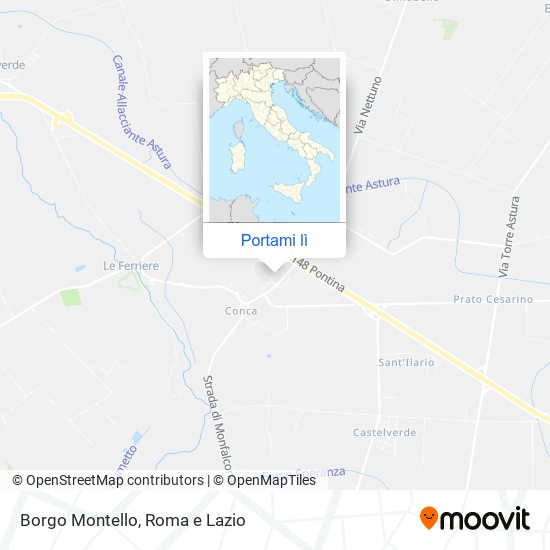 Mappa Borgo Montello