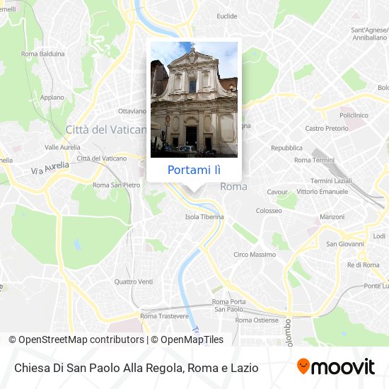 Mappa Chiesa Di San Paolo Alla Regola