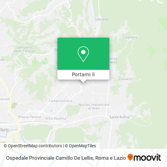 Mappa Ospedale Provinciale Camillo De Lellis