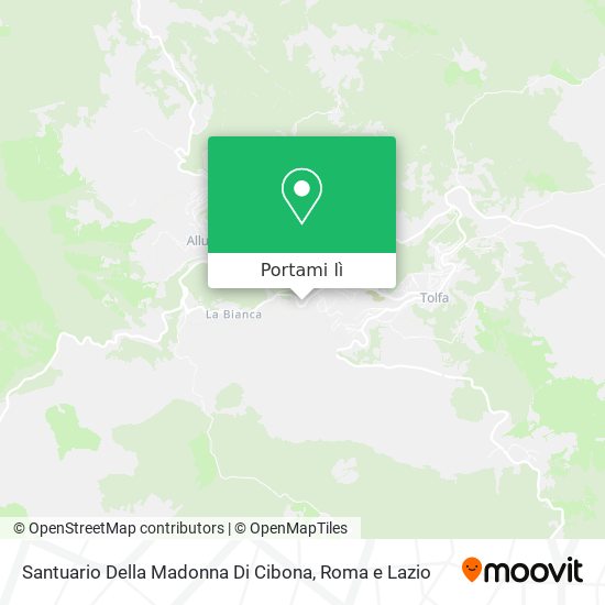 Mappa Santuario Della Madonna Di Cibona