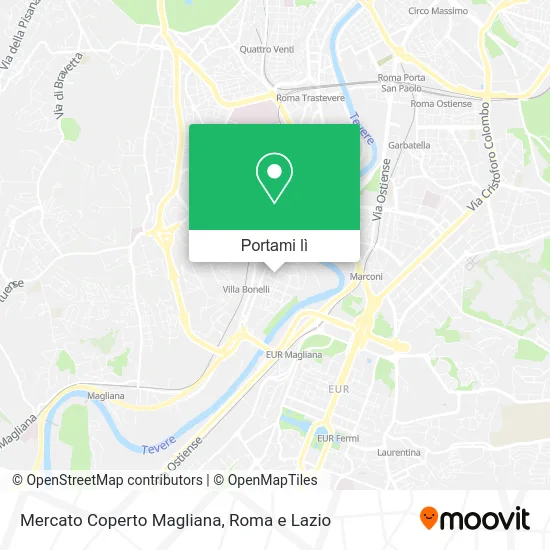 Mappa Mercato Coperto Magliana