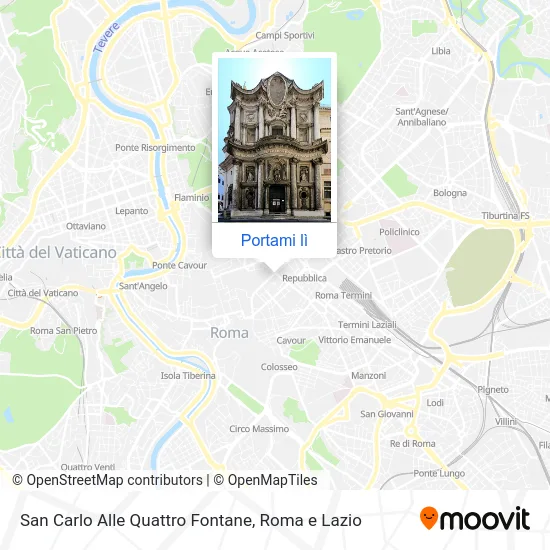 Mappa San Carlo Alle Quattro Fontane
