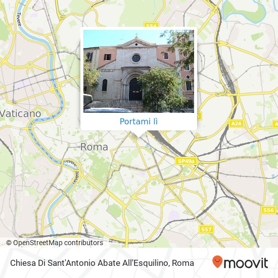 Mappa Chiesa Di Sant'Antonio Abate All'Esquilino