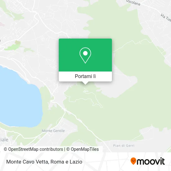 Mappa Monte Cavo Vetta