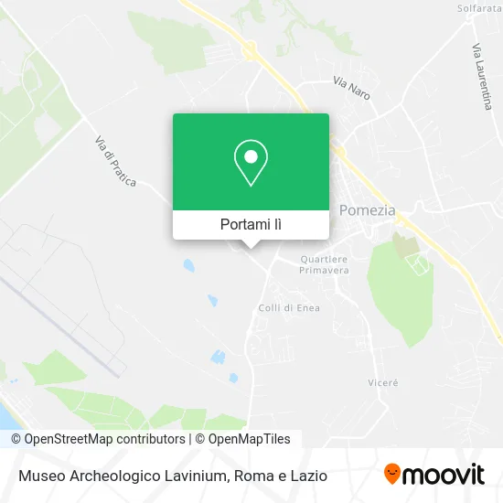 Mappa Museo Archeologico Lavinium