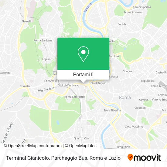 Mappa Terminal Gianicolo, Parcheggio Bus