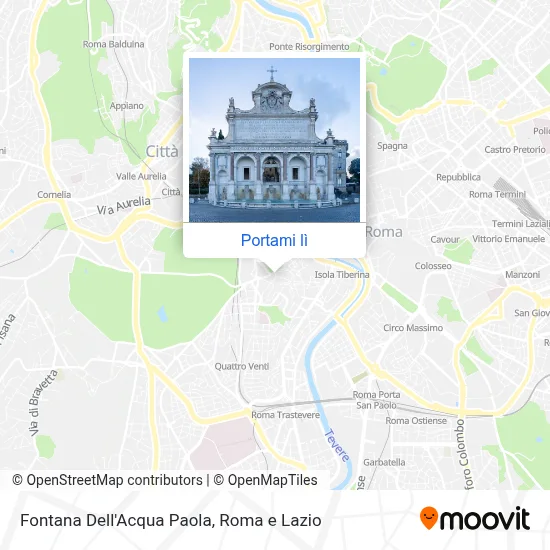 Mappa Fontana Dell'Acqua Paola